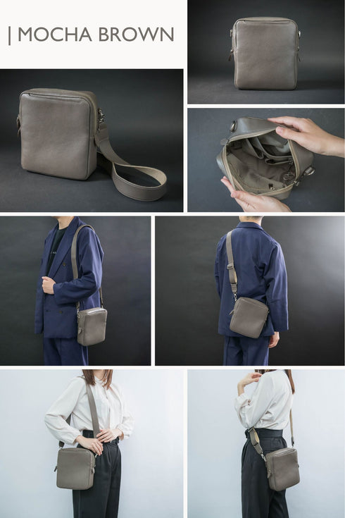 大人クロスボディバッグ プレミアムレザー - 新進工房