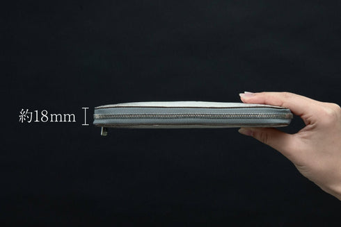 ヒマラヤクロコレザー 極薄長財布 レガーロ - 新進工房