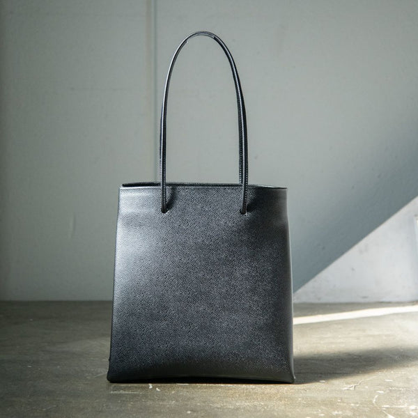 大人革袋 キャビアスキンレザー(ブラック)  - 新進工房