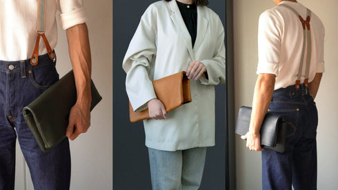 大人クラッチバッグ マテーラレザー - 新進工房