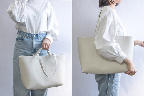 大人ダブルハンドルトート プレミアムレザー - 新進工房