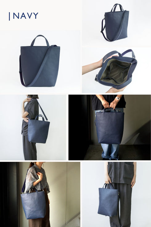 大人ショルダートート プレミアムレザー - 新進工房