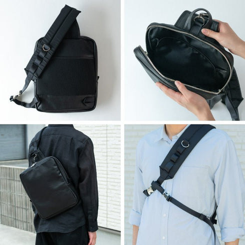 大人ボディバッグ マテーラレザー - 新進工房