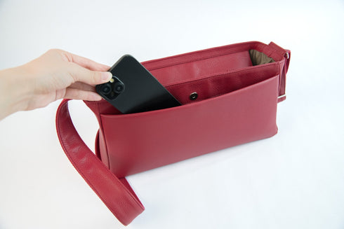 大人レクタングルショルダー プレミアムレザー - 新進工房