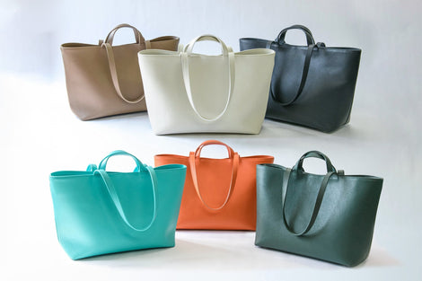 大人ダブルハンドルトート プレミアムレザー - 新進工房