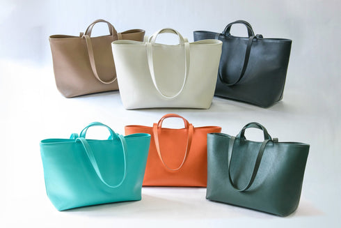 大人ダブルハンドルトート プレミアムレザー - 新進工房