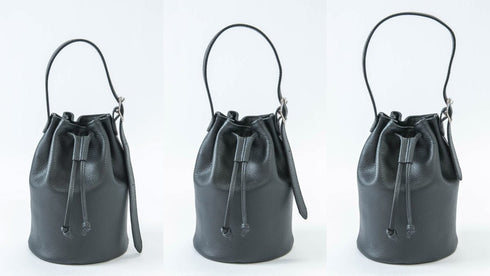 大人巾着バッグ プレミアムレザー - 新進工房