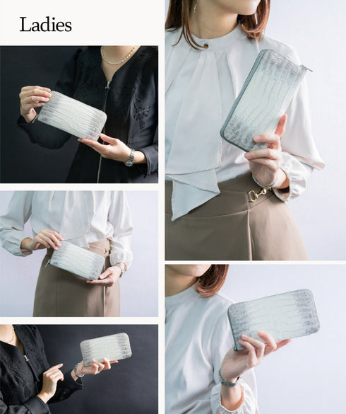 ヒマラヤクロコレザー 極薄長財布 レガーロ - 新進工房