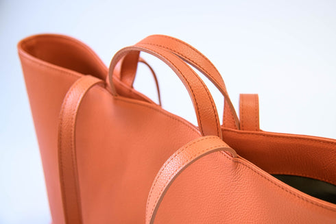 大人ダブルハンドルトート プレミアムレザー - 新進工房