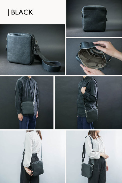 大人クロスボディバッグ プレミアムレザー - 新進工房