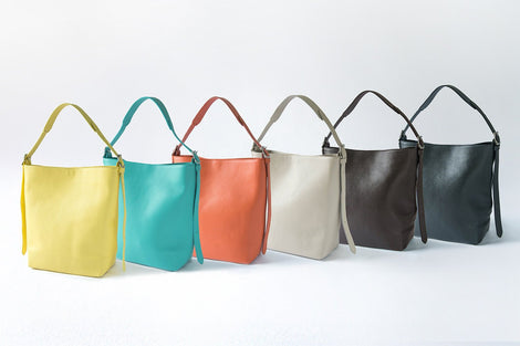 大人バケットバッグ プレミアムレザー - 新進工房