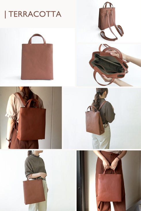 大人革袋リュックslim プレミアムレザー - 新進工房