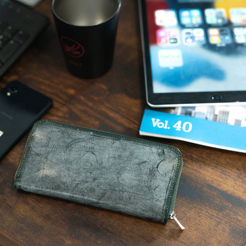 CF 4月末発送 ブライドルレザー 極小長財布 batard-バタール- - 新進工房